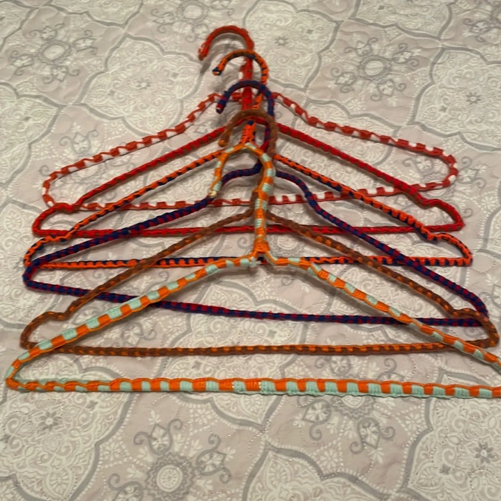 6 Hand Crocheted Clothes Hangers